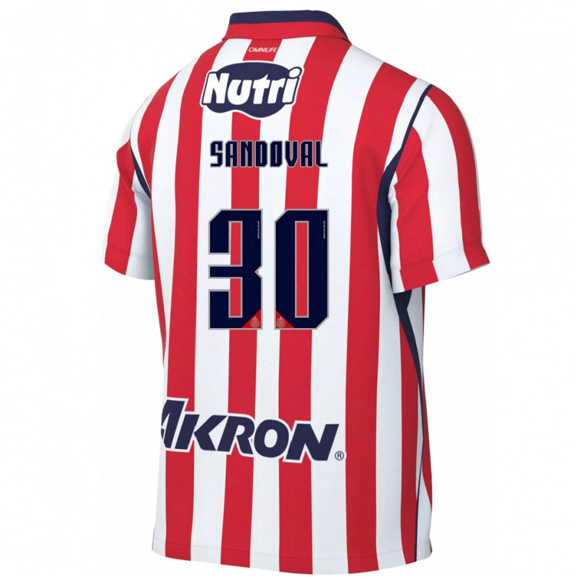 Danxen Dámské Santiago Sandoval #30 Červená Bílá Domů Hráčské Dresy 2026/27 Dres