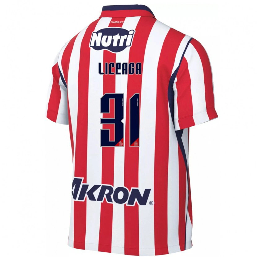 Danxen Dámské Sebastián Liceaga #31 Červená Bílá Domů Hráčské Dresy 2026/27 Dres