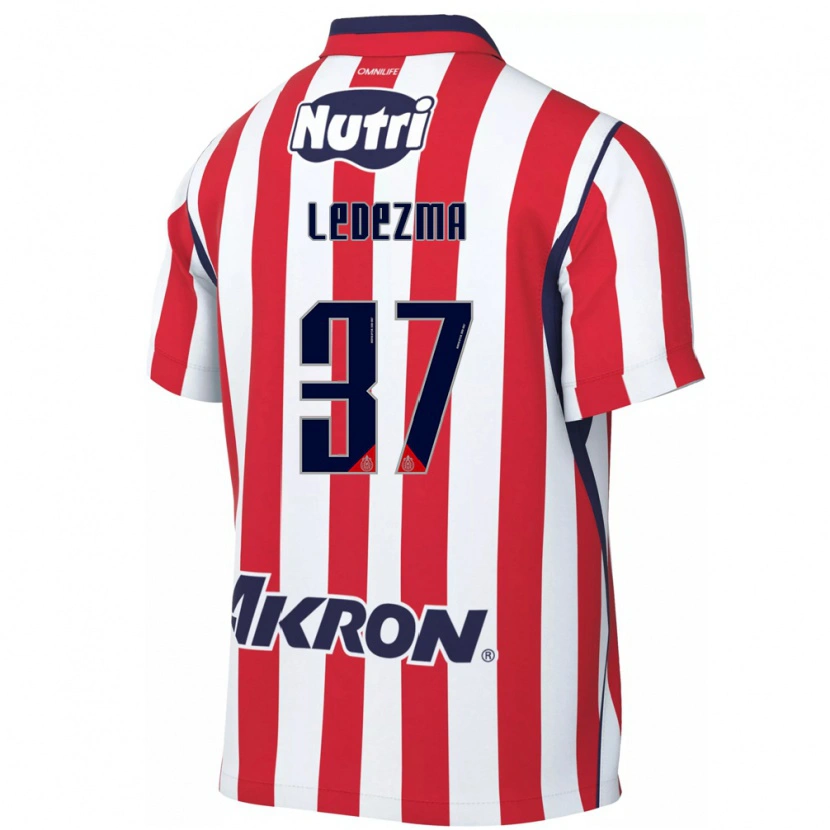 Danxen Dámské Richard Ledezma #37 Červená Bílá Domů Hráčské Dresy 2026/27 Dres