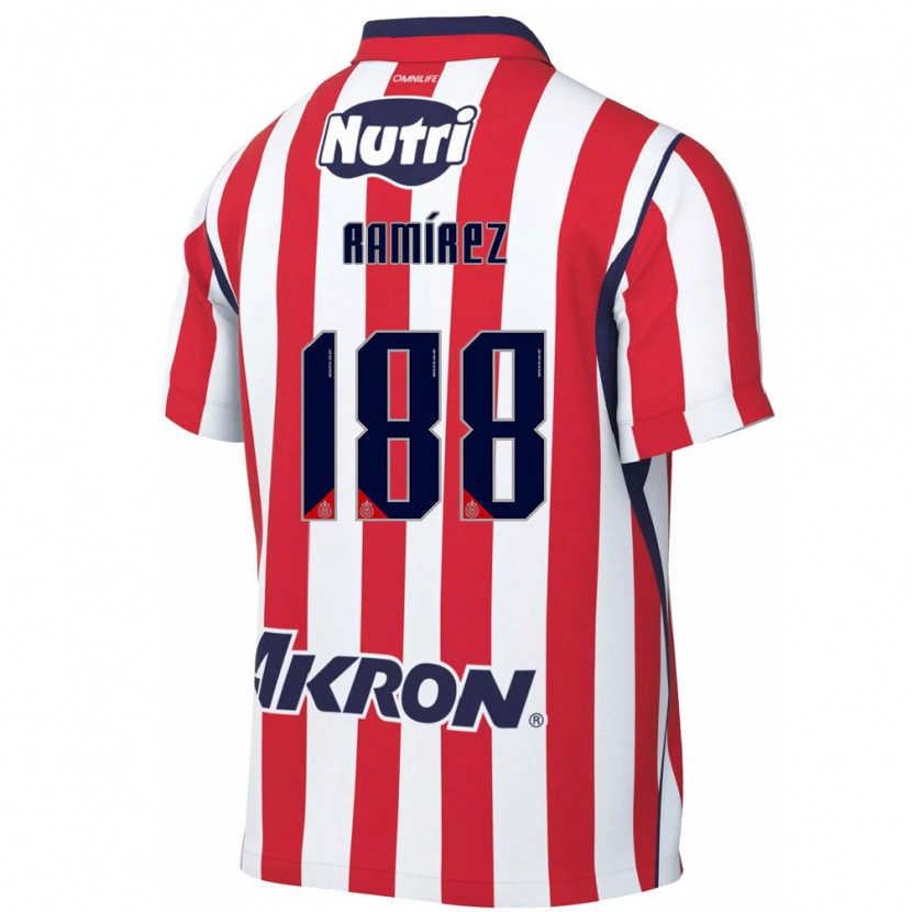 Danxen Dámské Leonardo Ramírez #188 Červená Bílá Domů Hráčské Dresy 2026/27 Dres