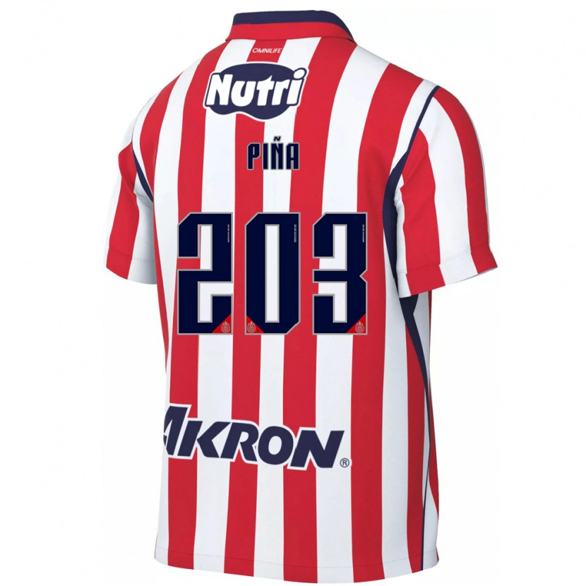 Danxen Dámské Fernando Piña #203 Červená Bílá Domů Hráčské Dresy 2026/27 Dres