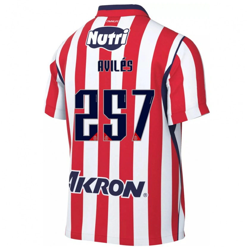 Danxen Dámské Emmanuel Avilés #257 Červená Bílá Domů Hráčské Dresy 2026/27 Dres