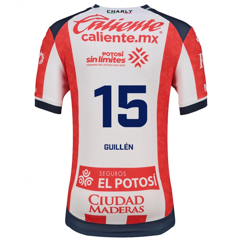 Danxen Dámské Daniel Guillen #15 Červená Bílá Černá Domů Hráčské Dresy 2026/27 Dres