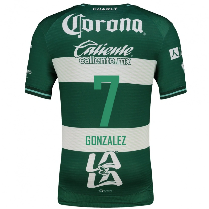 Danxen Dámské Diego González #7 Zelená Bílá Domů Hráčské Dresy 2026/27 Dres