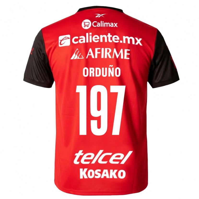 Danxen Dámské David Orduño #197 Černá Červená Domů Hráčské Dresy 2026/27 Dres