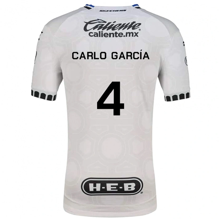 Danxen Dámské Carlo García #4 Bílá Černá Modrá Domů Hráčské Dresy 2026/27 Dres