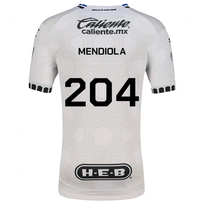 Danxen Dámské Carlos Mendiola #204 Bílá Černá Modrá Domů Hráčské Dresy 2026/27 Dres