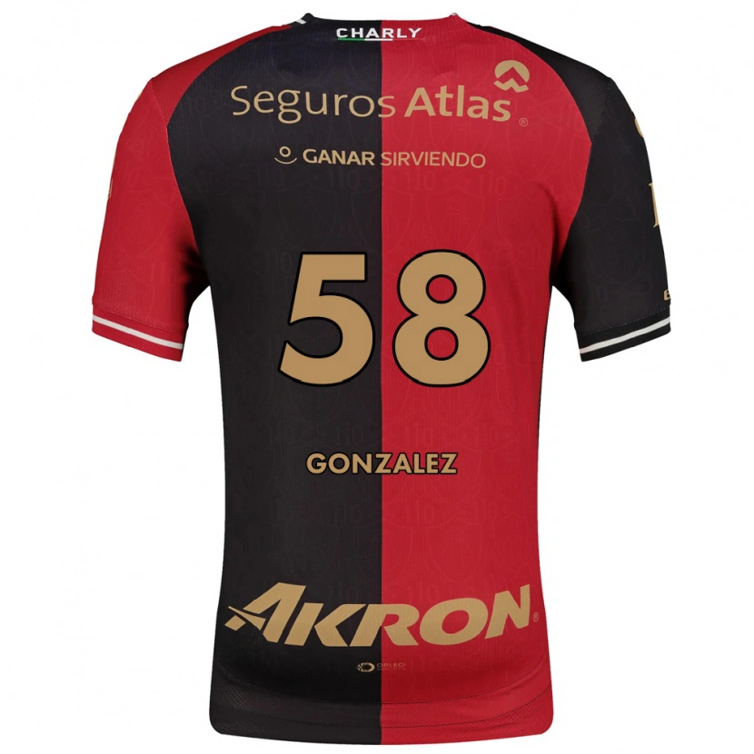 Danxen Dámské Arturo González #58 Červená Černá Hnědá Domů Hráčské Dresy 2026/27 Dres