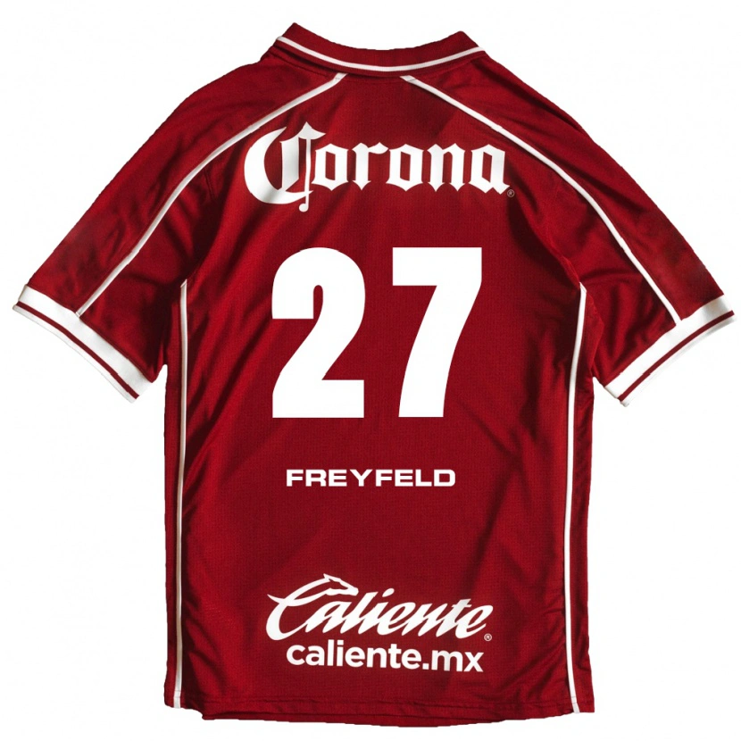 Danxen Dámské Emiliano Freyfeld #27 Bílá Červená Domů Hráčské Dresy 2026/27 Dres