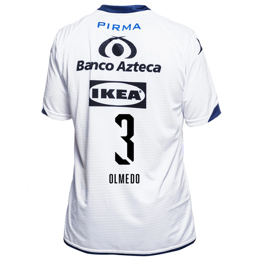 Danxen Dámské Sebastián Olmedo #3 Bílá Černá Modrá Domů Hráčské Dresy 2026/27 Dres