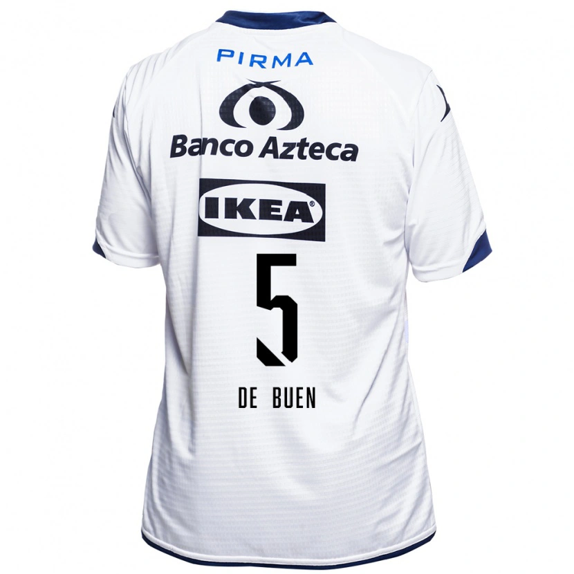 Danxen Dámské Diego De Buen #5 Bílá Černá Modrá Domů Hráčské Dresy 2026/27 Dres