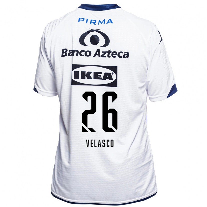Danxen Dámské Kevin Velasco #26 Bílá Černá Modrá Domů Hráčské Dresy 2026/27 Dres
