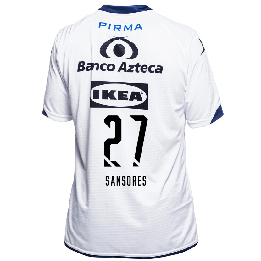Danxen Dámské Miguel Sansores #27 Bílá Černá Modrá Domů Hráčské Dresy 2026/27 Dres