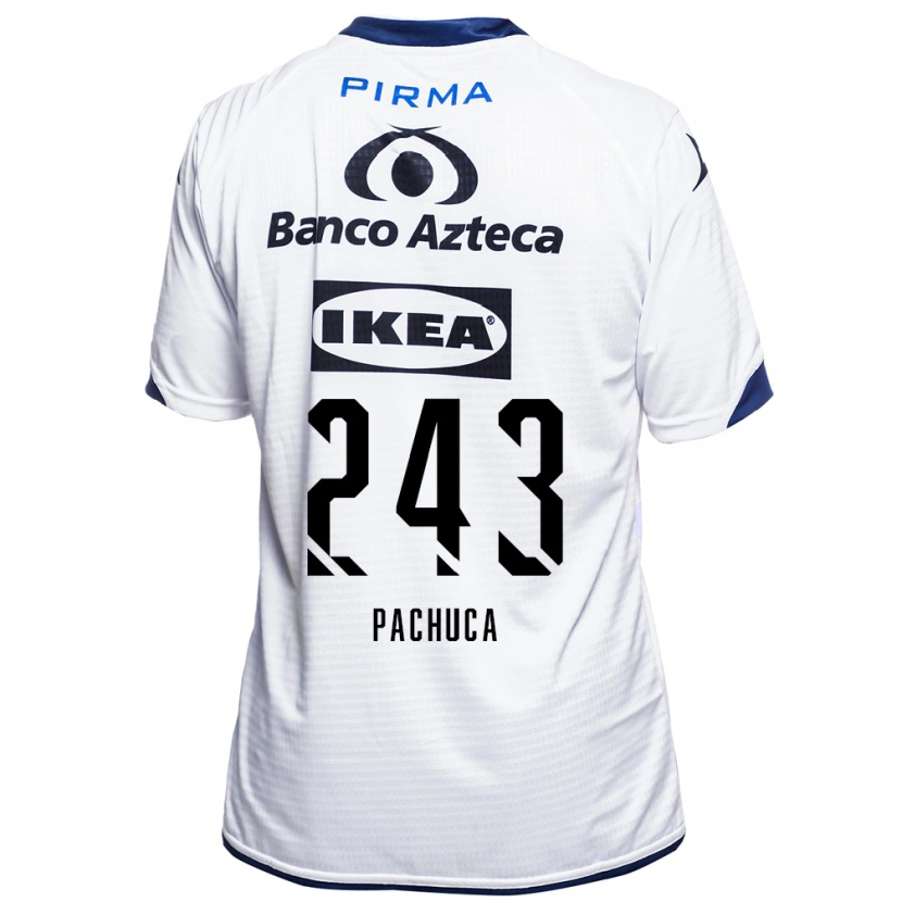 Danxen Dámské Erick Pachuca #243 Bílá Černá Modrá Domů Hráčské Dresy 2026/27 Dres