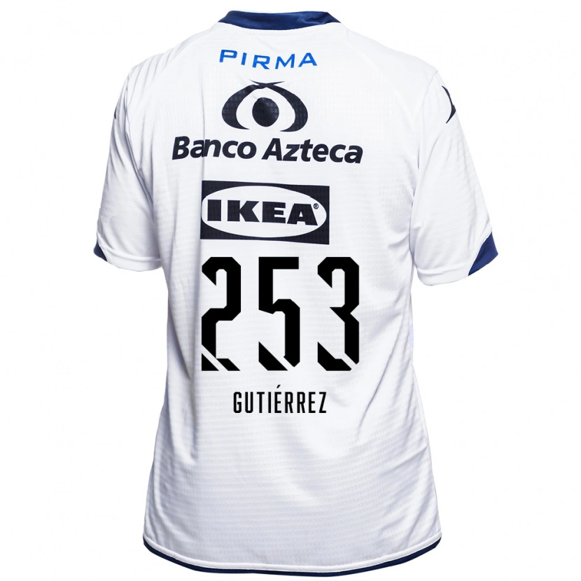 Danxen Dámské Santiago Gutiérrez #253 Bílá Černá Modrá Domů Hráčské Dresy 2026/27 Dres