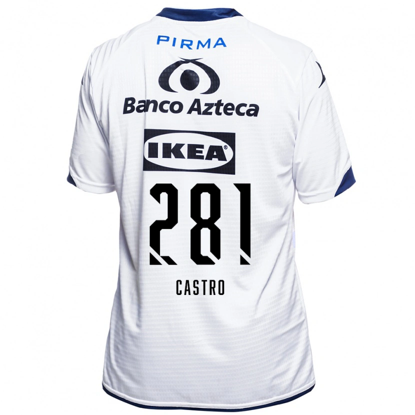 Danxen Dámské Emilio Castro #281 Bílá Černá Modrá Domů Hráčské Dresy 2026/27 Dres