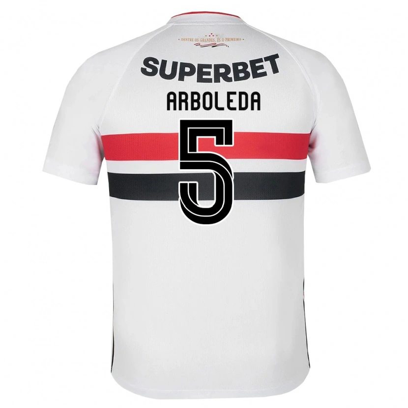 Danxen Dámské Robert Arboleda #5 Bílá Červená Černá Domů Hráčské Dresy 2026/27 Dres