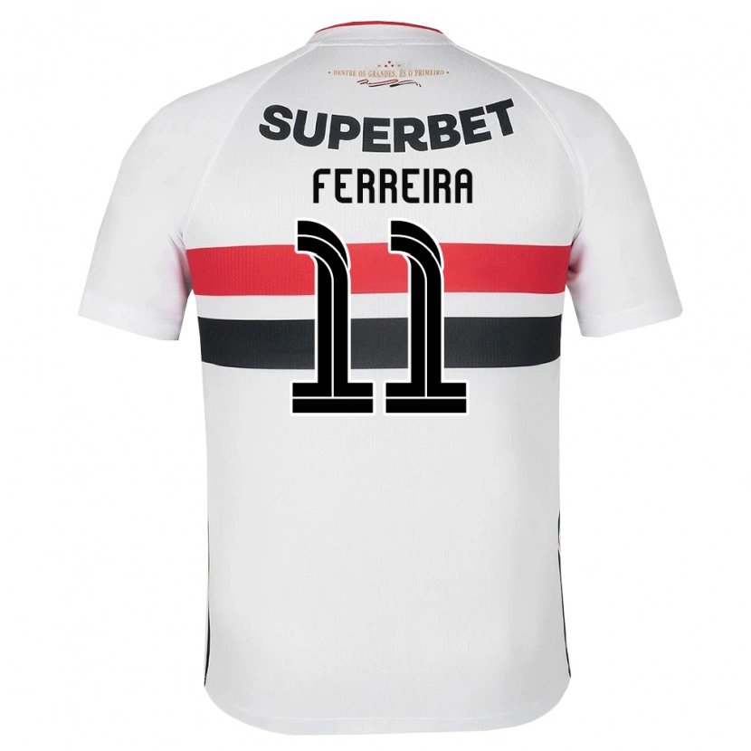 Danxen Dámské Aldemir Dos Santos Ferreira #11 Bílá Červená Černá Domů Hráčské Dresy 2026/27 Dres