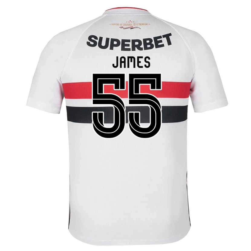 Danxen Dámské James Rodriguez #55 Bílá Červená Černá Domů Hráčské Dresy 2026/27 Dres