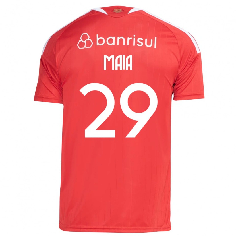 Danxen Dámské Thiago Maia #29 Červená Bílá Domů Hráčské Dresy 2026/27 Dres
