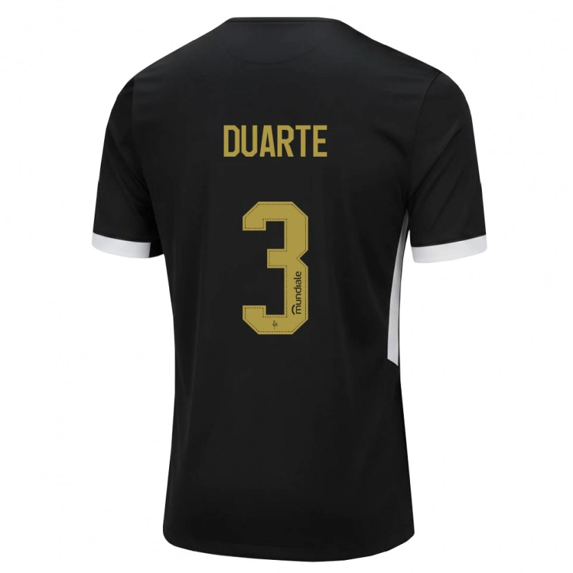 Danxen Dámské Léo Duarte #3 Černá Bílá Žlutá Domů Hráčské Dresy 2026/27 Dres