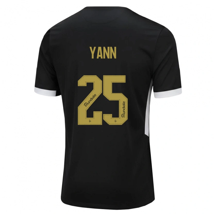Danxen Dámské Yann Neves #25 Černá Bílá Žlutá Domů Hráčské Dresy 2026/27 Dres