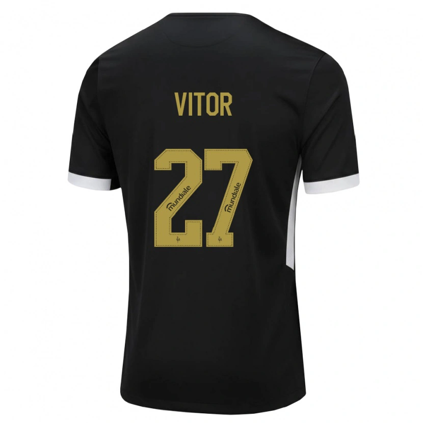 Danxen Dámské Paulo Vitor #27 Černá Bílá Žlutá Domů Hráčské Dresy 2026/27 Dres