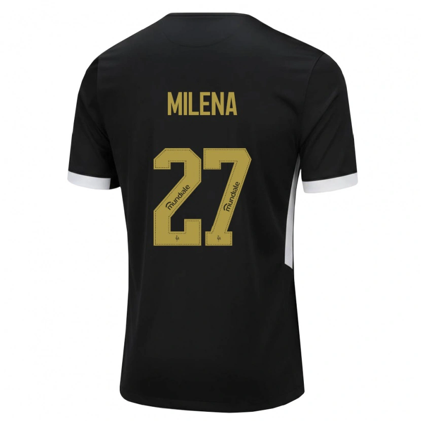 Danxen Dámské Milena #27 Černá Bílá Žlutá Domů Hráčské Dresy 2026/27 Dres