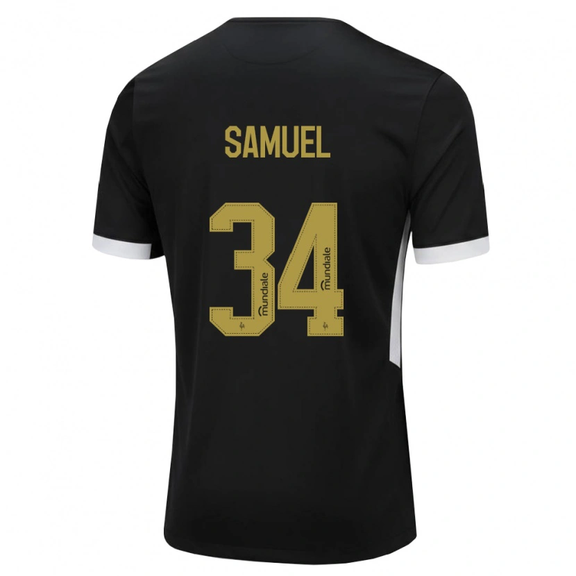 Danxen Dámské Samuel Lima Barros #34 Černá Bílá Žlutá Domů Hráčské Dresy 2026/27 Dres