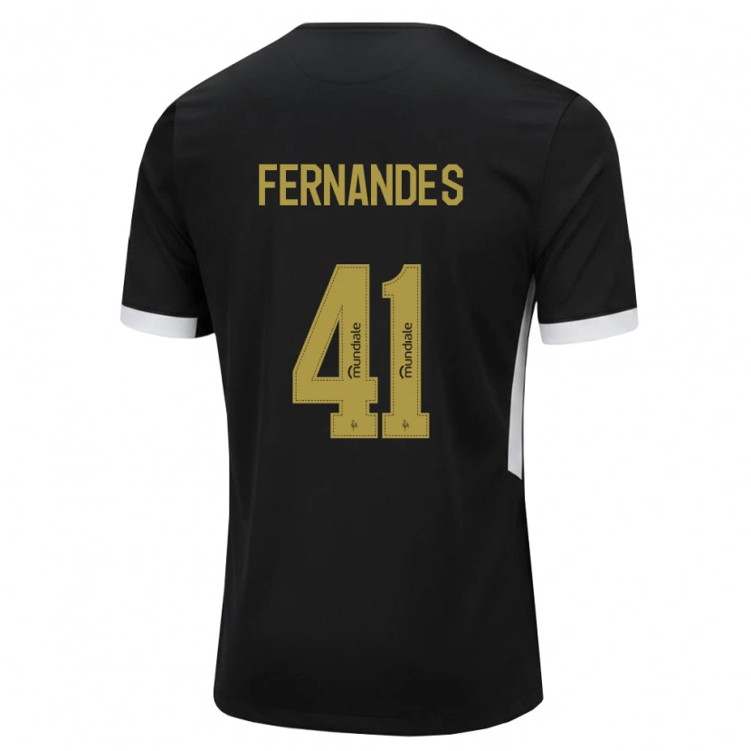 Danxen Dámské Murillo Fernandes #41 Černá Bílá Žlutá Domů Hráčské Dresy 2026/27 Dres