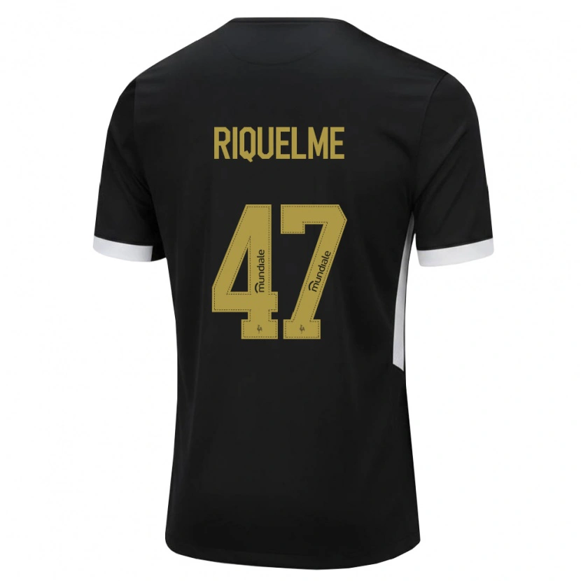 Danxen Dámské Riquelme Henrique Da Silva Ferreira #47 Černá Bílá Žlutá Domů Hráčské Dresy 2026/27 Dres