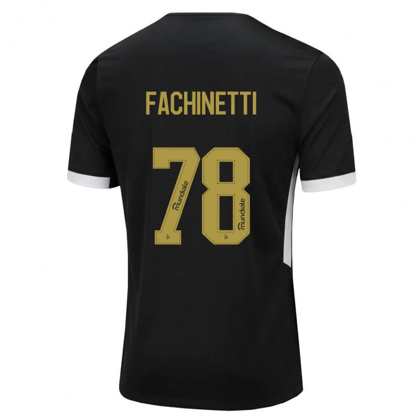 Danxen Dámské Pedro Fachinetti #78 Černá Bílá Žlutá Domů Hráčské Dresy 2026/27 Dres