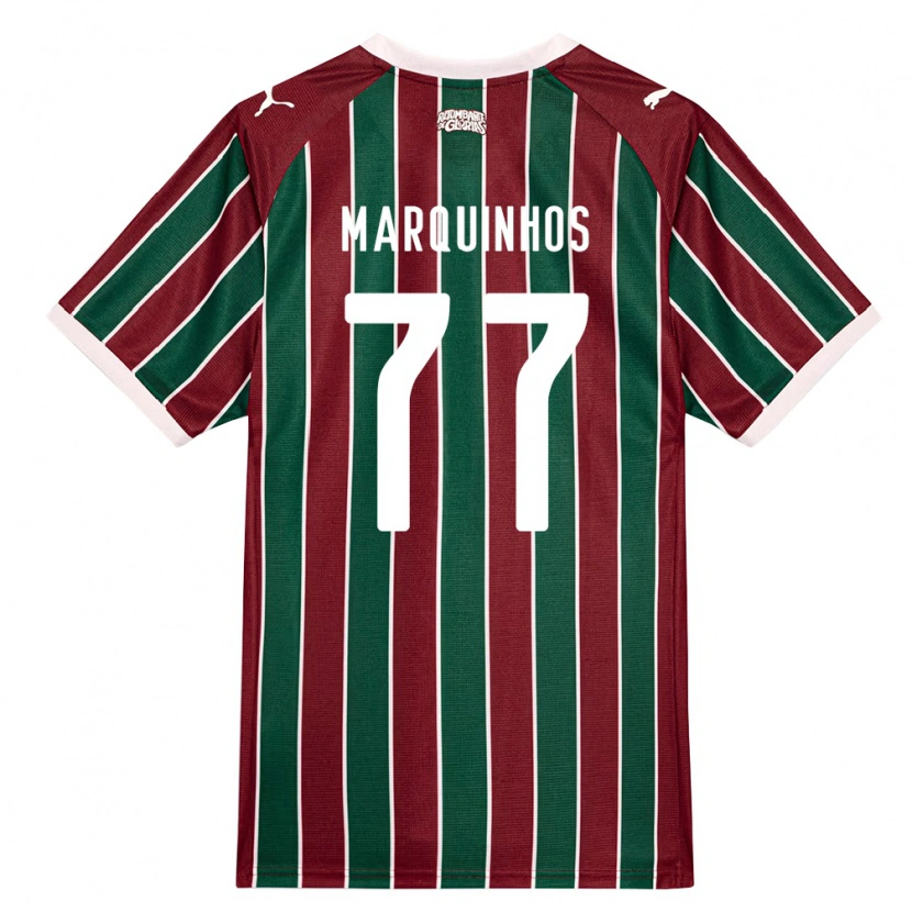 Danxen Dámské Marquinhos #77 Zelená Vínová Bílá Domů Hráčské Dresy 2026/27 Dres