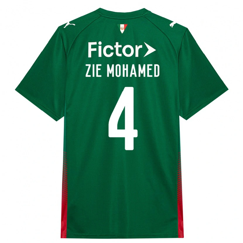 Danxen Dámské Kone Zie Mohamed #4 Zelená Červená Bílá Domů Hráčské Dresy 2026/27 Dres
