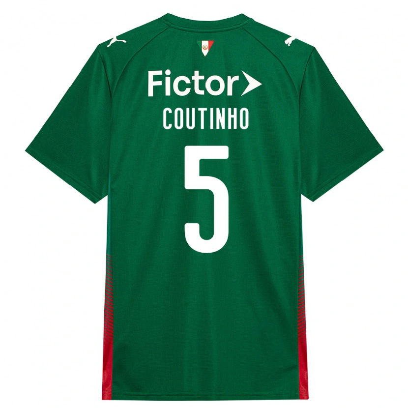 Danxen Dámské Rafael Coutinho #5 Zelená Červená Bílá Domů Hráčské Dresy 2026/27 Dres