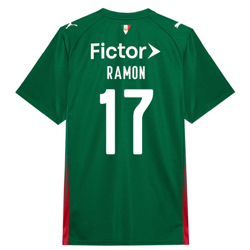 Danxen Dámské Ramon Riquelme #17 Zelená Červená Bílá Domů Hráčské Dresy 2026/27 Dres