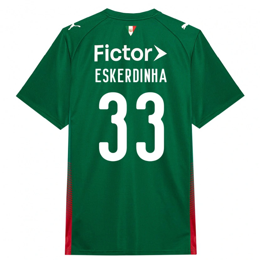 Danxen Dámské Eskerdinha #33 Zelená Červená Bílá Domů Hráčské Dresy 2026/27 Dres