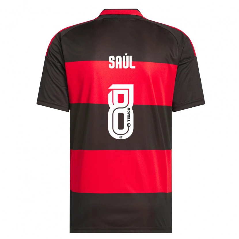 Danxen Dámské Saúl Ñíguez #8 Červená Černá Bílá Domů Hráčské Dresy 2026/27 Dres