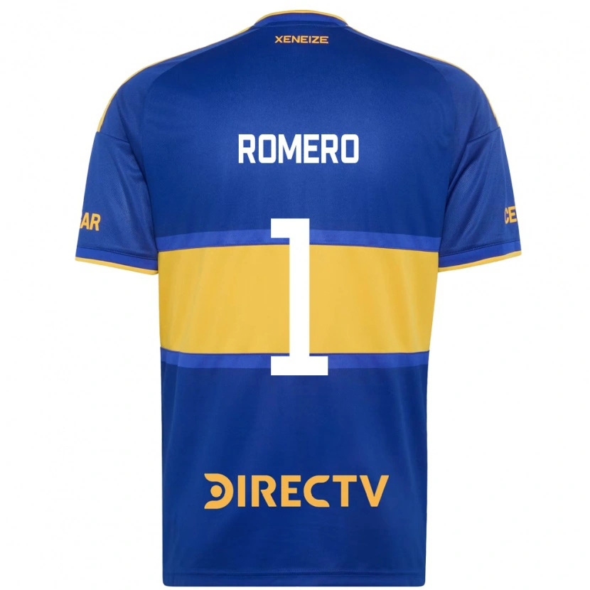 Danxen Dámské Sergio Romero #1 Královsky Modrá Žlutá Domů Hráčské Dresy 2026/27 Dres