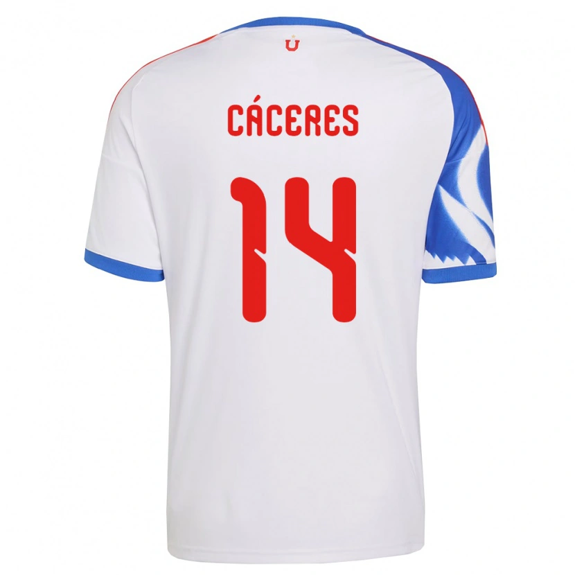 Danxen Dámské Franco Cáceres #14 Bílá Tmavě Modrá Daleko Hráčské Dresy 2026/27 Dres