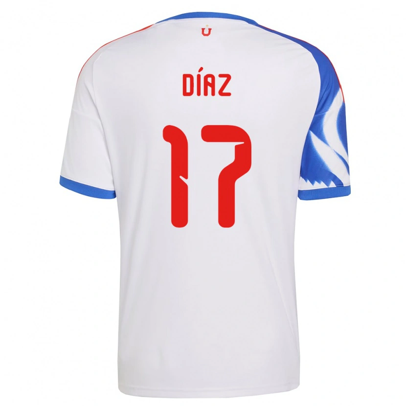 Danxen Dámské Benjamín Díaz #17 Bílá Tmavě Modrá Daleko Hráčské Dresy 2026/27 Dres