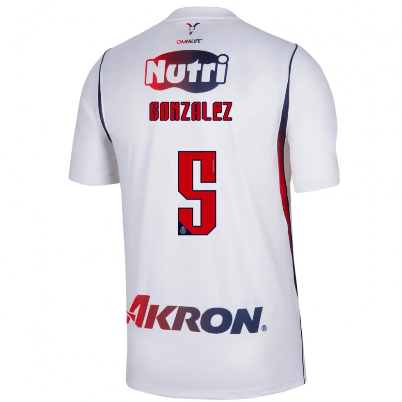 Danxen Dámské Bryan González #5 Červená Bílá Tmavě Modrá Daleko Hráčské Dresy 2026/27 Dres