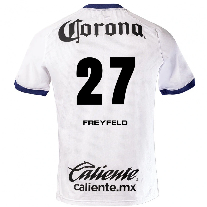 Danxen Dámské Emiliano Freyfeld #27 Bílá Modrá Černá Daleko Hráčské Dresy 2026/27 Dres