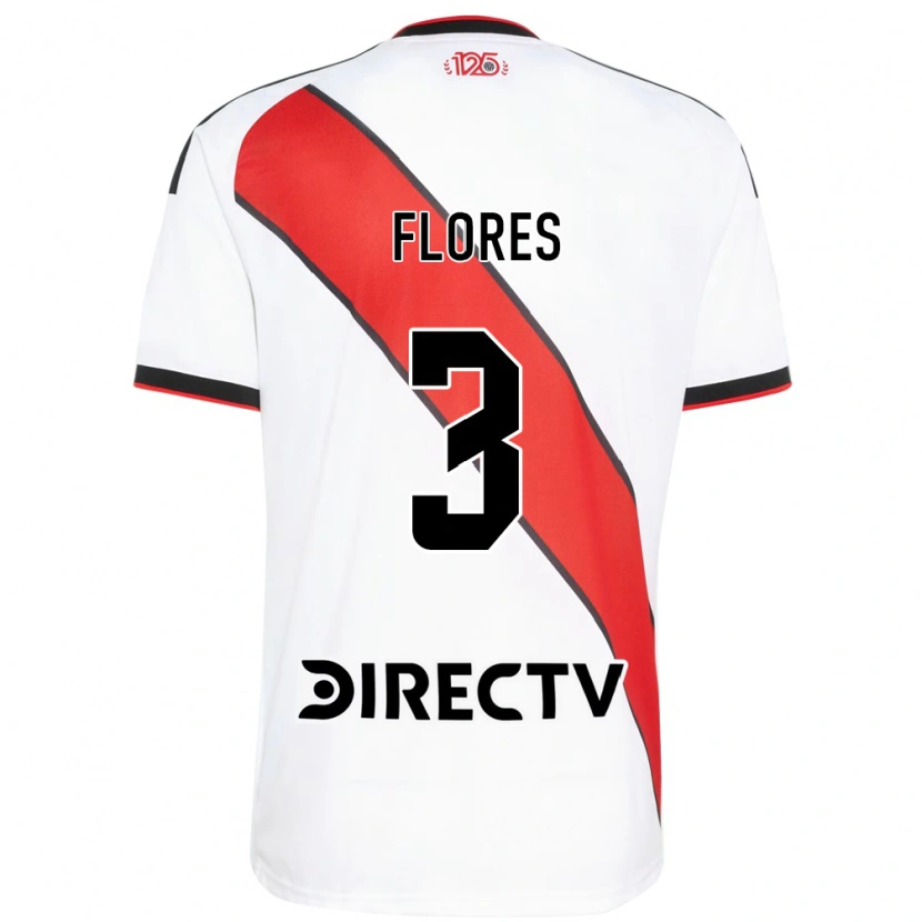 Danxen Dětské Lucas Flores #3 Červená Bílá Černá Domů Hráčské Dresy 2026/27 Dres