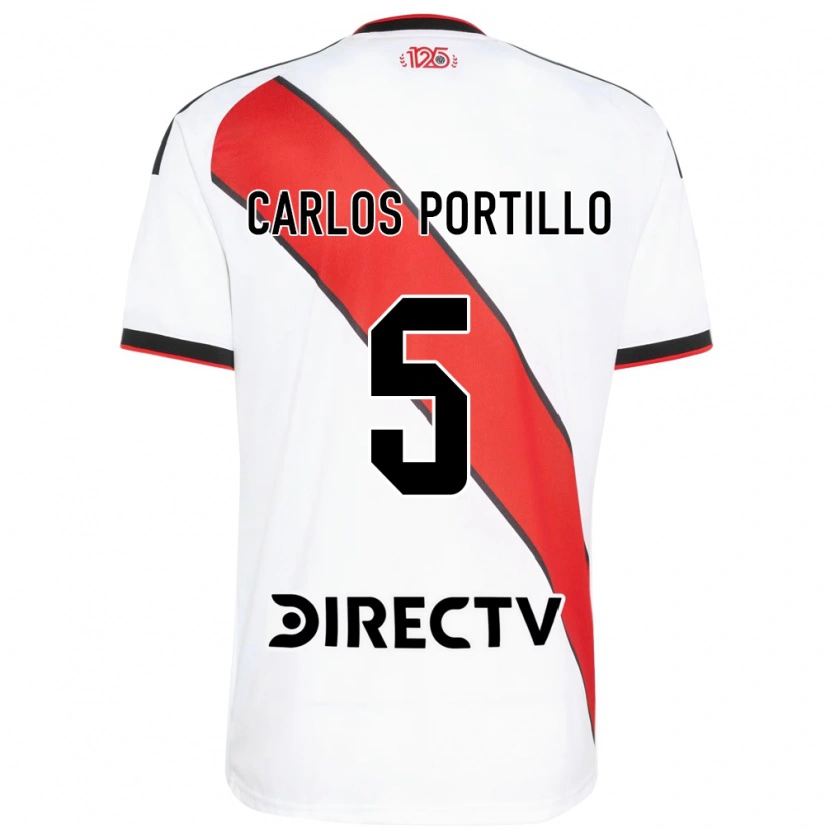 Danxen Dětské Juan Carlos Portillo #5 Červená Bílá Černá Domů Hráčské Dresy 2026/27 Dres