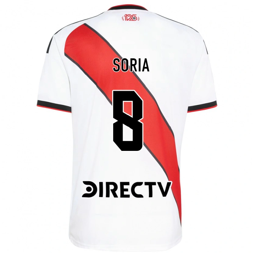 Danxen Dětské Maximiliano Soria #8 Červená Bílá Černá Domů Hráčské Dresy 2026/27 Dres