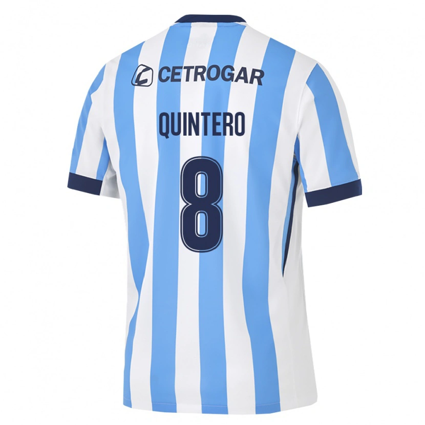 Danxen Dětské Juan Fernando Quintero #8 Světle Modrá Bílá Černá Domů Hráčské Dresy 2026/27 Dres