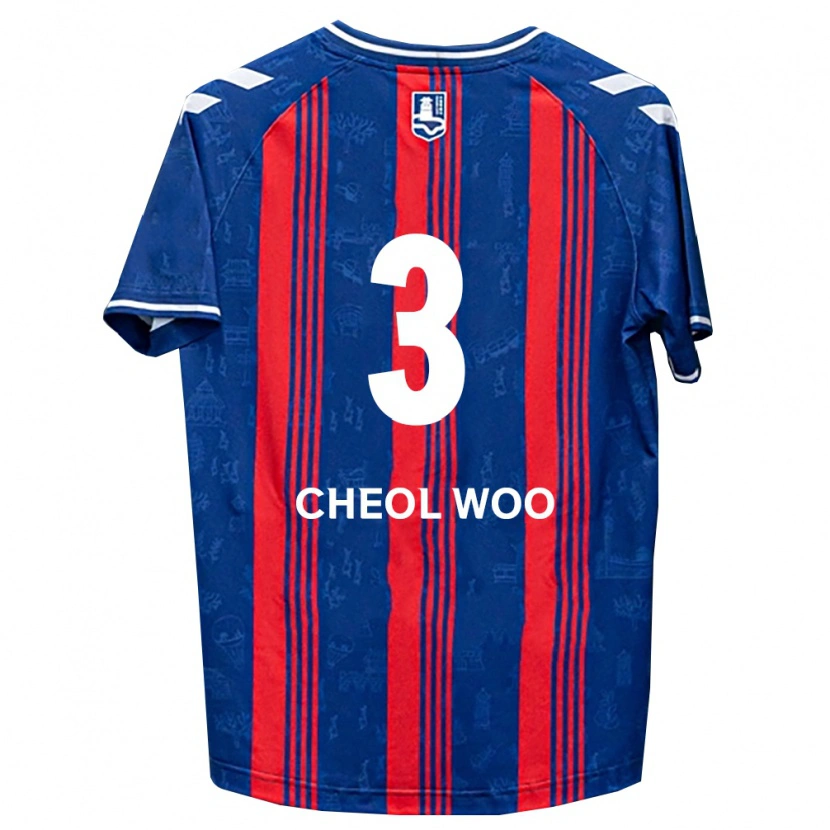 Danxen Dětské Cheol-Woo Park #3 Modrá Červená Bílá Domů Hráčské Dresy 2026/27 Dres