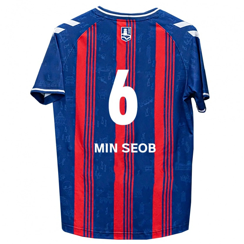 Danxen Dětské Min-Seob Song #6 Modrá Červená Bílá Domů Hráčské Dresy 2026/27 Dres