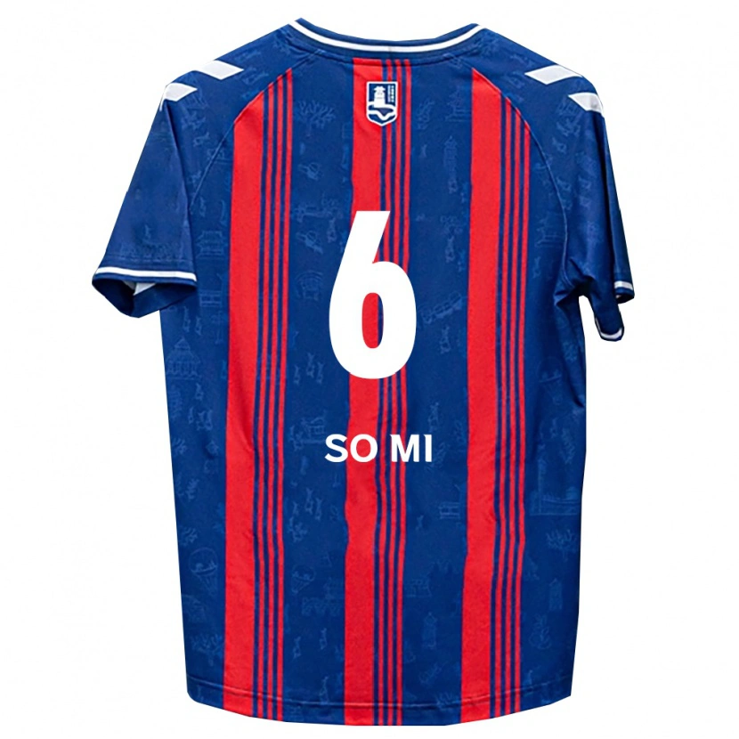 Danxen Dětské So-Mi Choi #6 Modrá Červená Bílá Domů Hráčské Dresy 2026/27 Dres